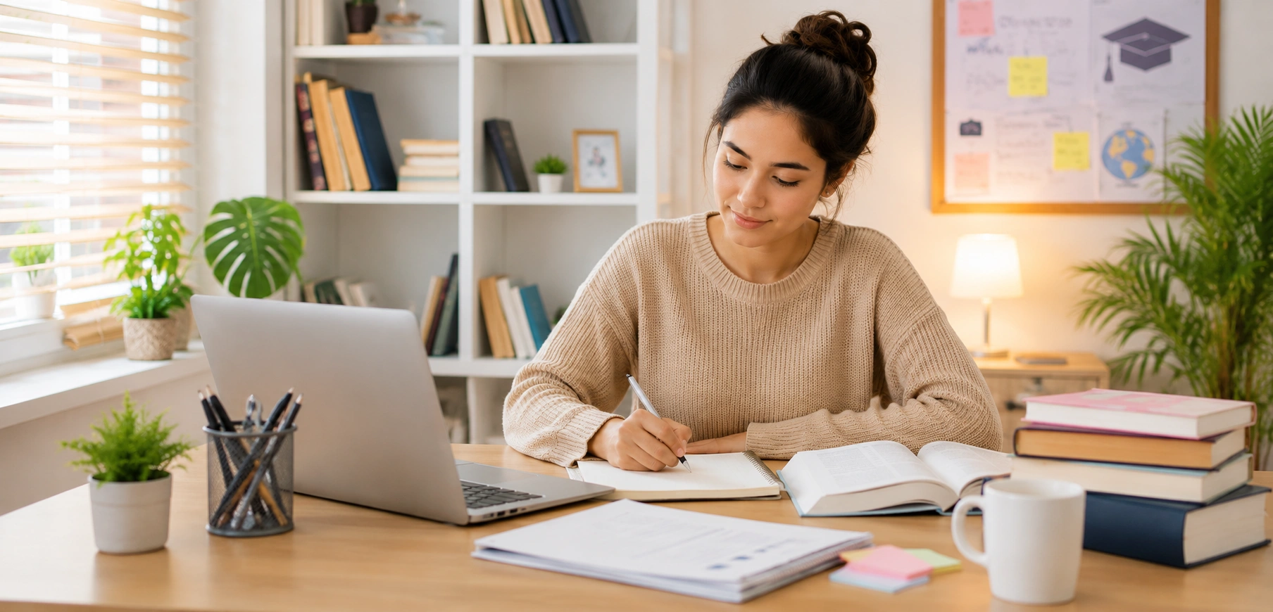 University students collaborating on nursing coursework and healthcare coursework
